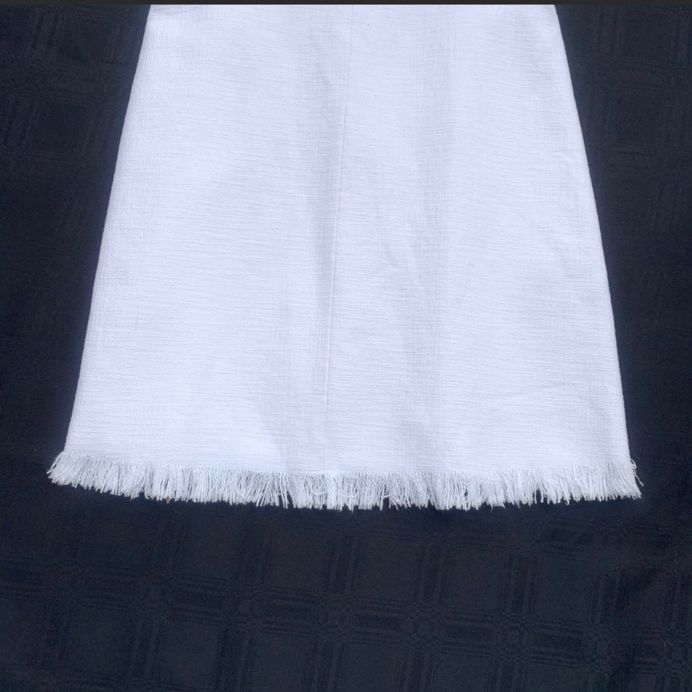 NWT Rebecca Taylor Women’s Winter White Ruffle Wedding Party Dress Size 4 - Picture 10 of 12